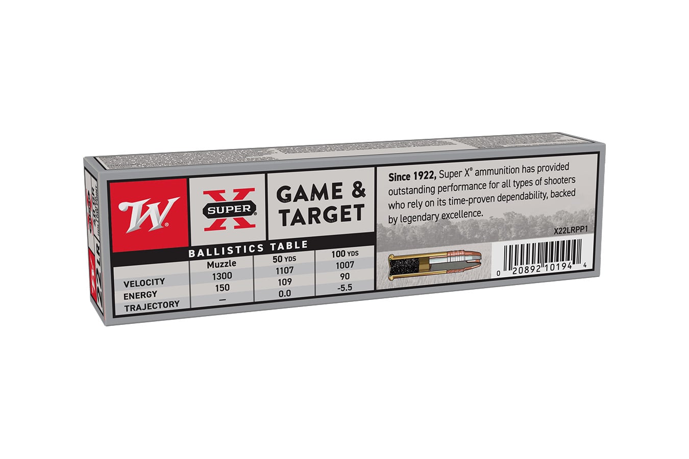 WINCHESTER AMMO 22LR 40 gr Power-Point Copper Plated Super X 100/Box